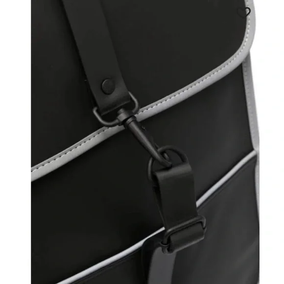 RAINS Reflective Black Backpack. MSRP $110